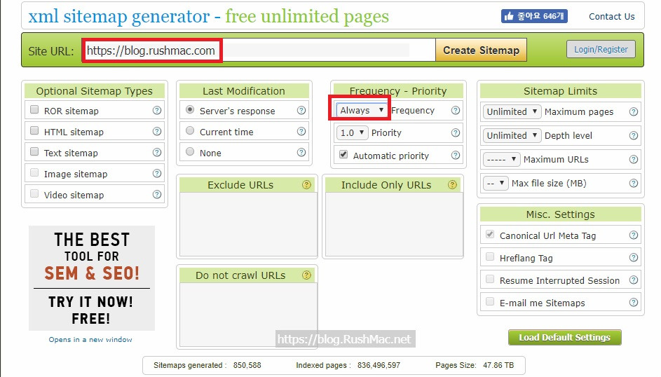 사이트맵 (sitemap.xml) 제작 1 ywAAAAAAQABAAACAUwAOw==
