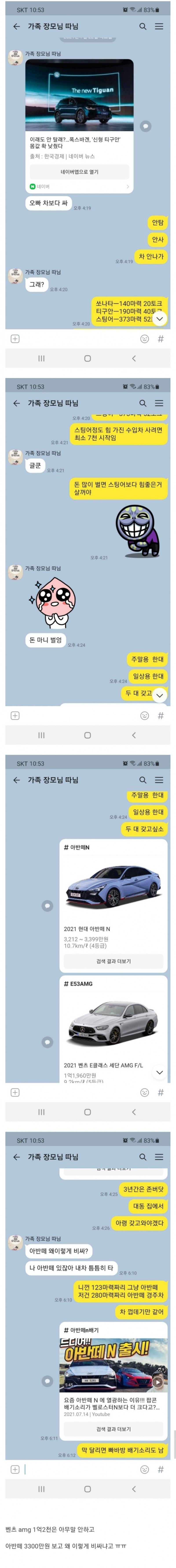 현실적인 아반떼N 여자들 반응