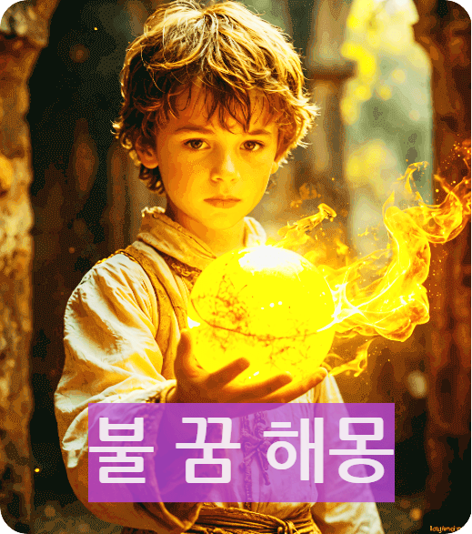 불을 만지는 소년 이미지
