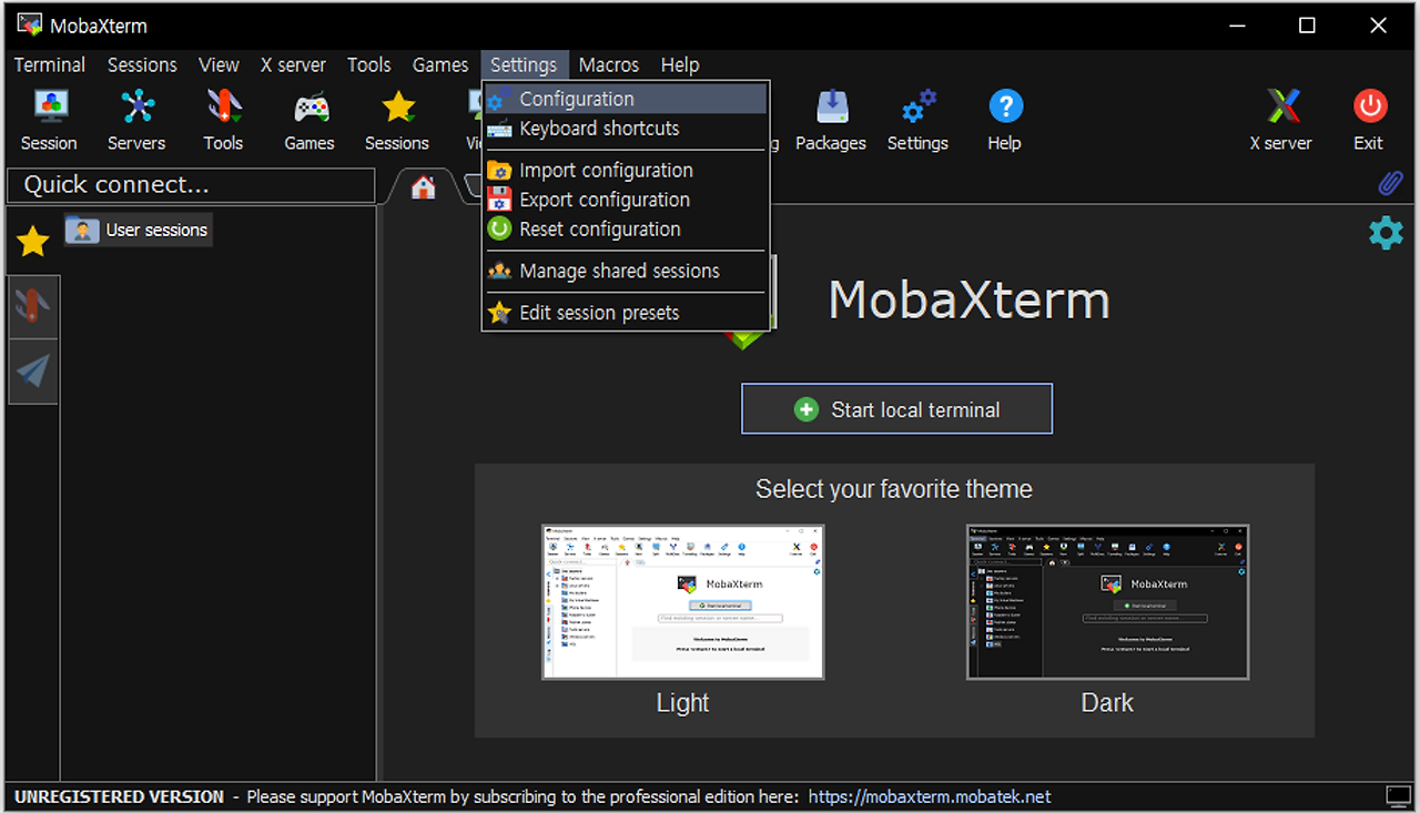 [윈도우에서 X Window 실행] MobaXterm