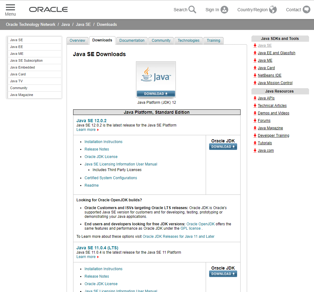 java se development kit 8u221 download