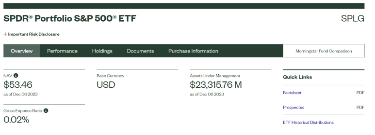S&P500 지수 추종 ETF인 SPLG란? 1 ywAAAAAAQABAAACAUwAOw==