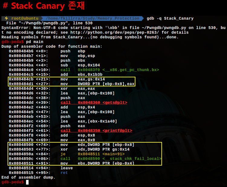 stack smashing detected