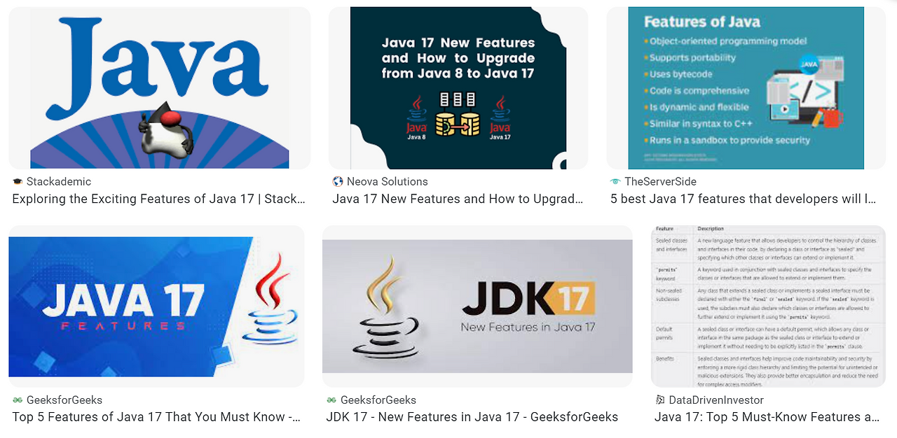 Java 17의 흥미로운 새로운 기능 예를 들어 보기