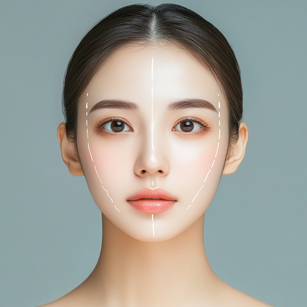 자연스러운 V라인 윤곽 성형
