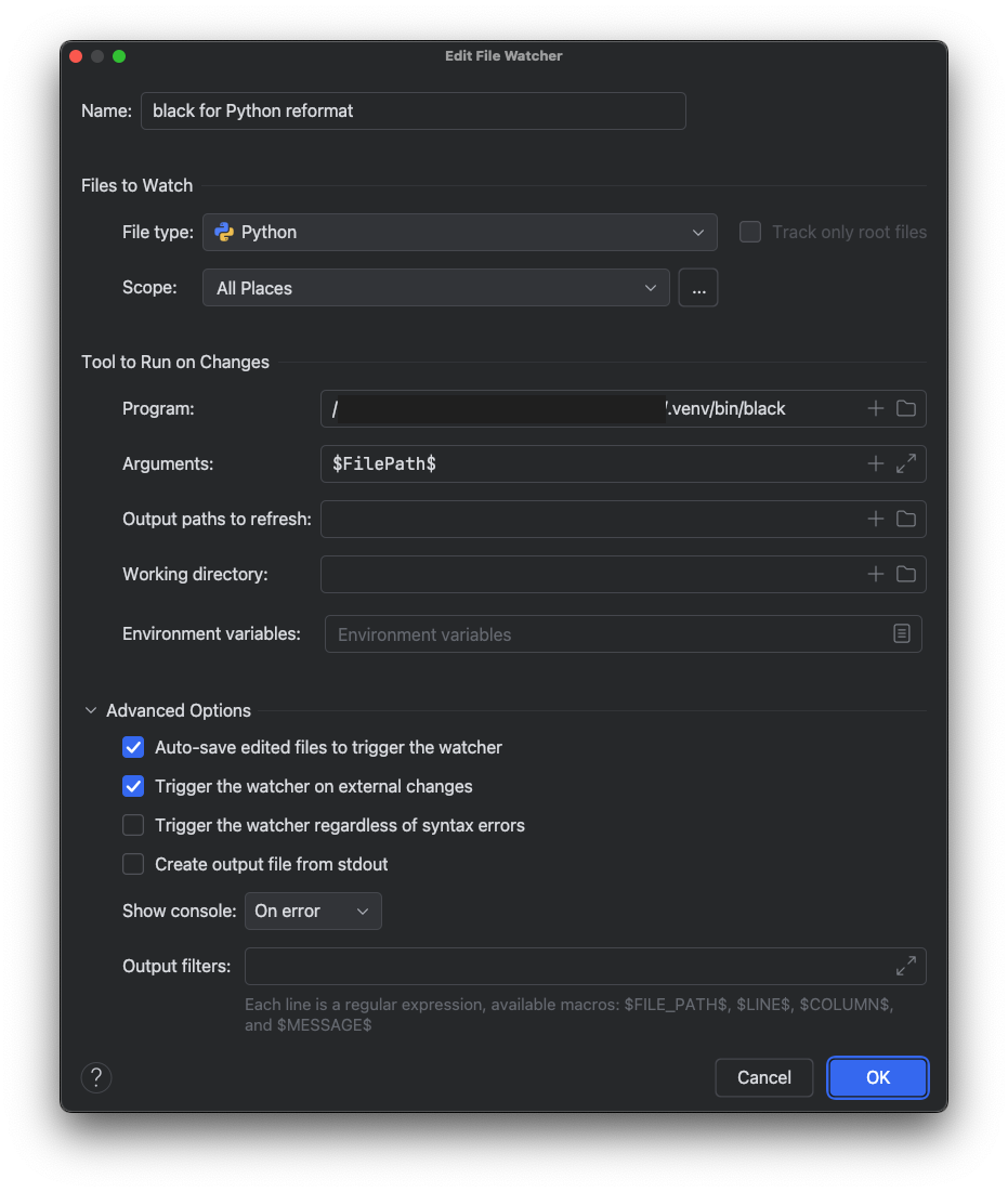  intellij pycharm python formatter 