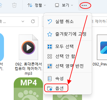 윈도우11 파일 탐색기에서 아이콘 크기 변경해도 이미지가 나오지 않을 때 설정하기 1 ywAAAAAAQABAAACAUwAOw==