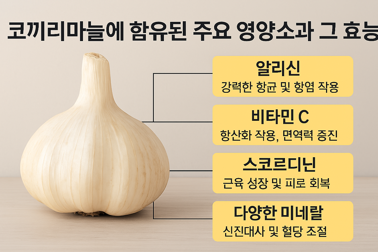 코끼리마늘의 효능과 성분 도표