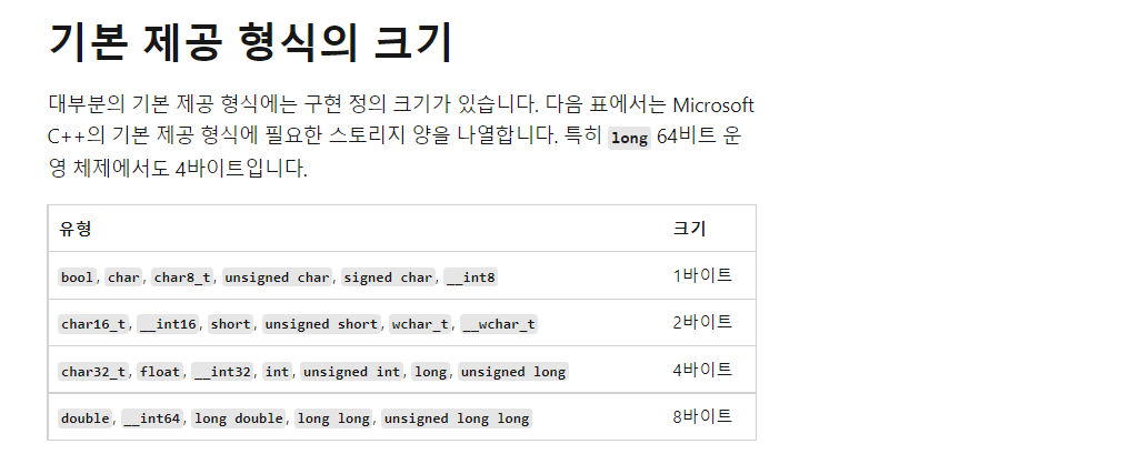BYTE, WORD, UINT, DWORD