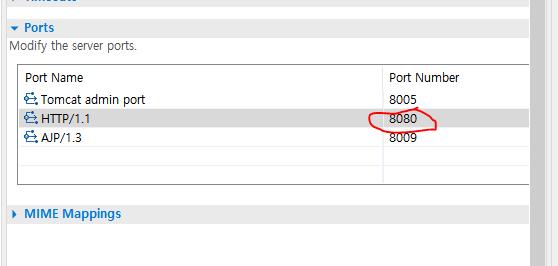 localhost port for apache tomcat 8
