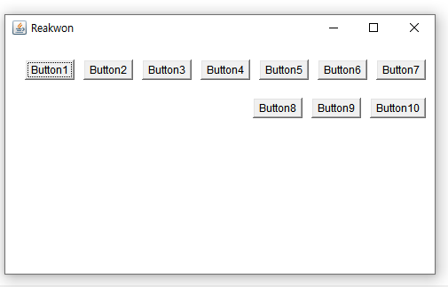 flowlayout with buttons like borderlayout