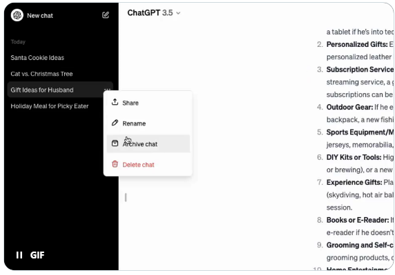 ChatGPT의 대화 보관 기능 추가 발표 1 출처 - twitter