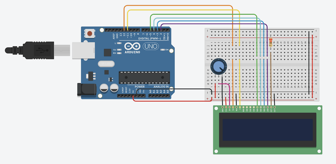 [Arduino] 아두이노 LCD 1602 - GPIO, I2C ( HC-SR04 ) 사용하기 (14)