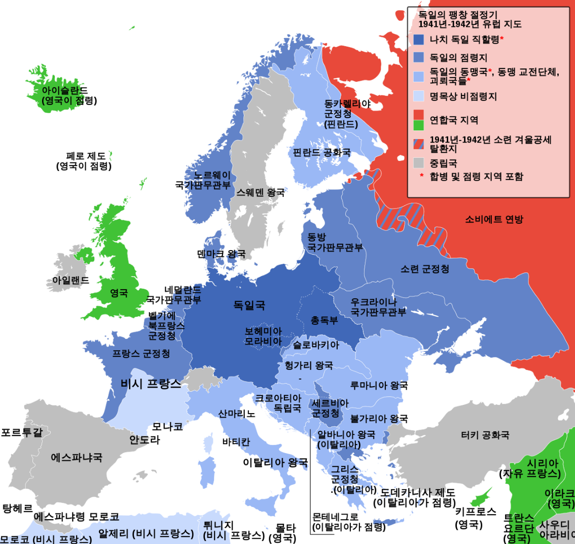 2차대전 전선 동부전선 압도 독소전쟁 