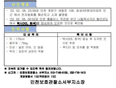 인천 편의점 살인 사건 30대 용의자 신상 얼굴 밝혀지다