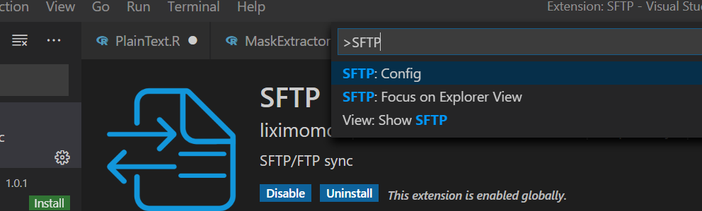 Visual studio code sftp настройка