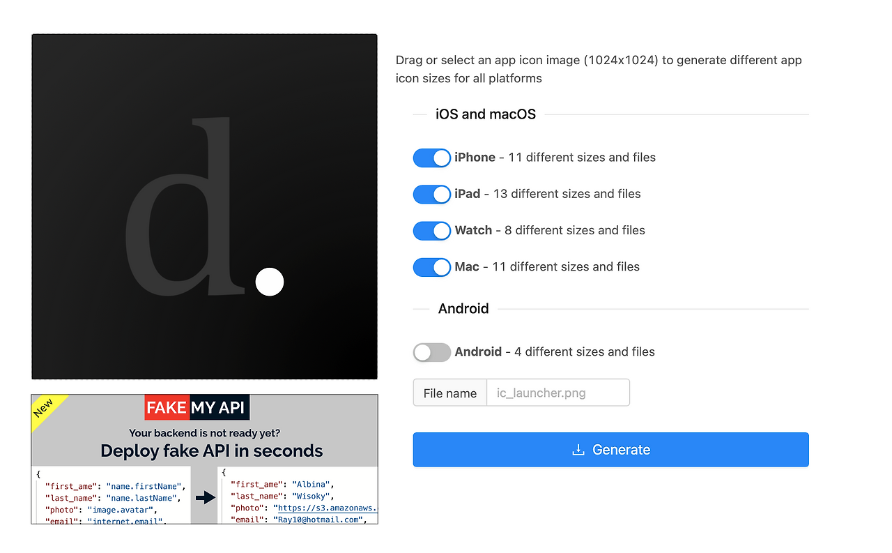 wihhc appicon to ad to each slot swift