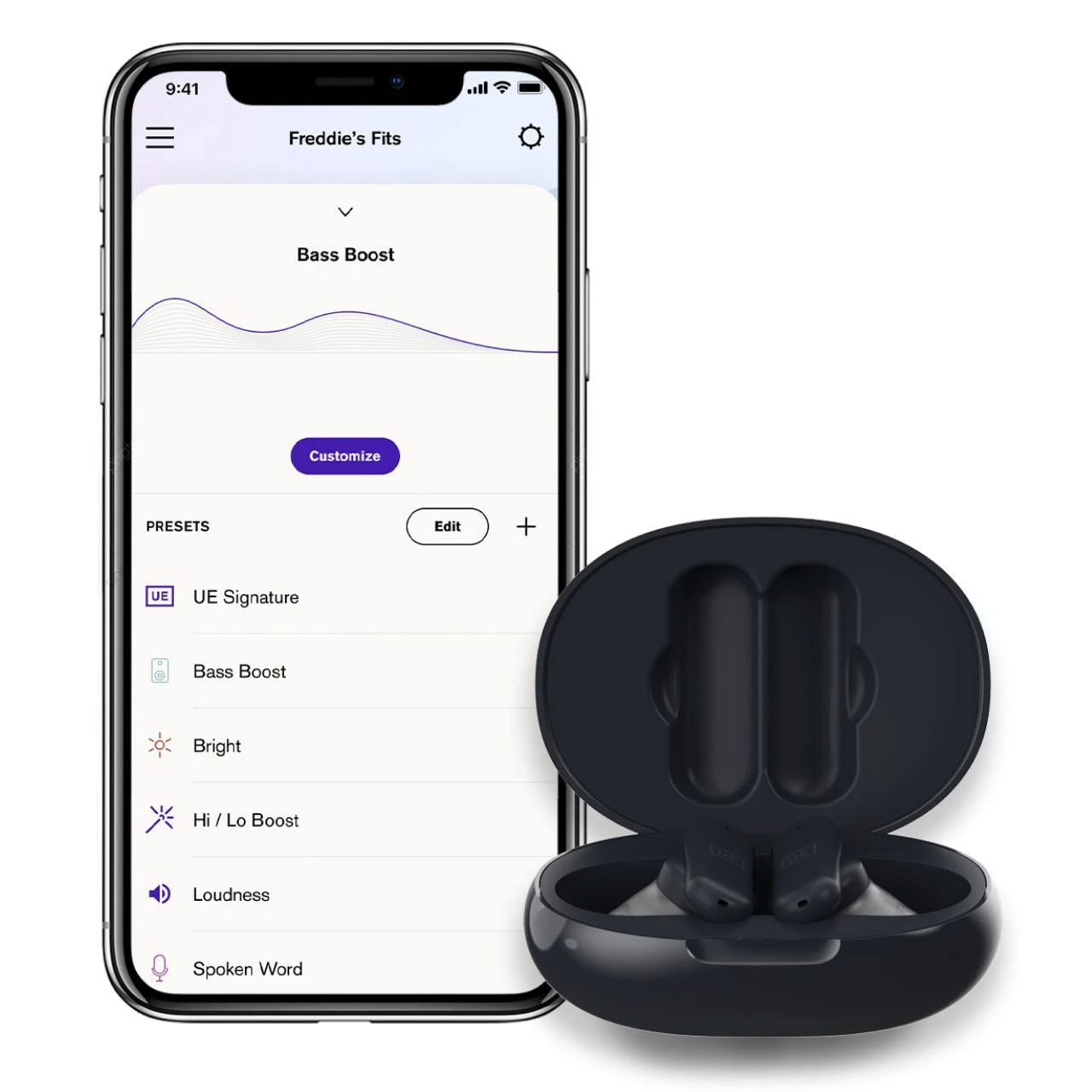 얼티밋 이어 UE 핏... 내 귀에 꼭 맞는 이어 팁을 집에서 직접 만드는 라이트폼 기술을 적용한 무선 이어폰...