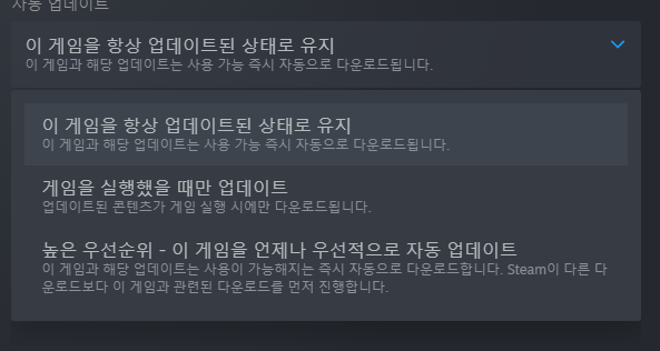 스팀 소프트웨어 업데이트 설정 및 게임 업데이트 설정하기 5 ywAAAAAAQABAAACAUwAOw==