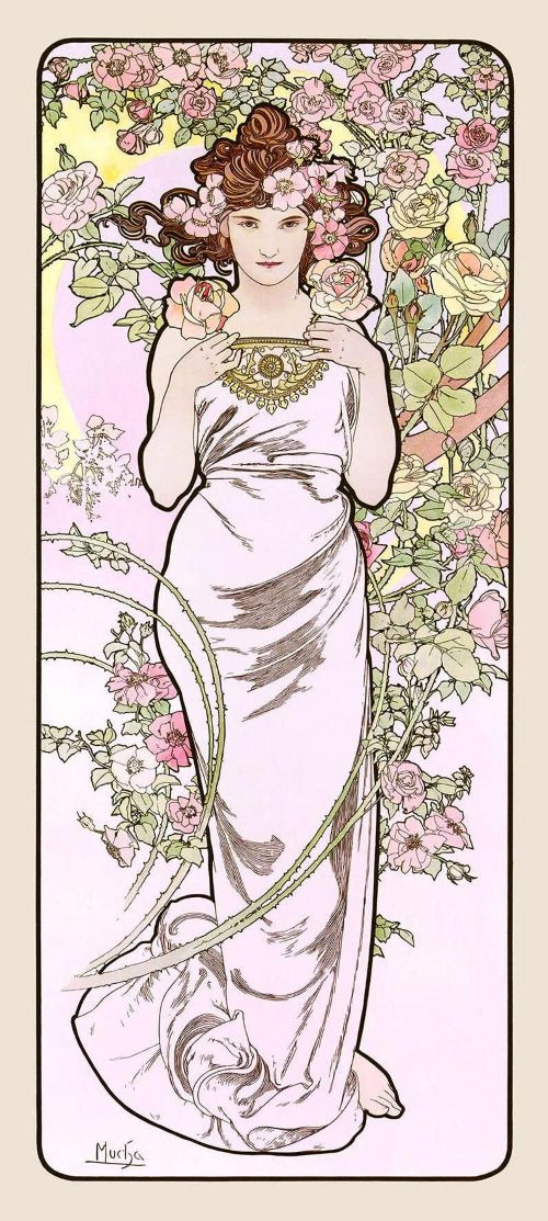 알폰스 무하, 장미 Rose
