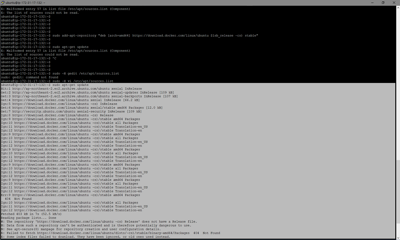  linux apt update 