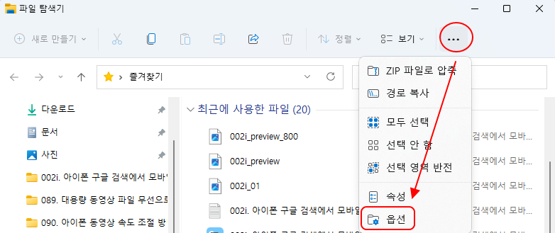 윈도우11, 파일 탐색기에서 숨겨진 파일 확장자 확인하는 방법 1 ywAAAAAAQABAAACAUwAOw==