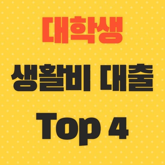 대학생 생활비로 소액대출 가능한 곳 추천