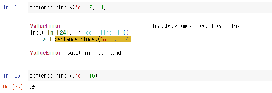 python | 뒤에서부터 찾을 때 사용하는 rfind(), rindex() — dduniverse