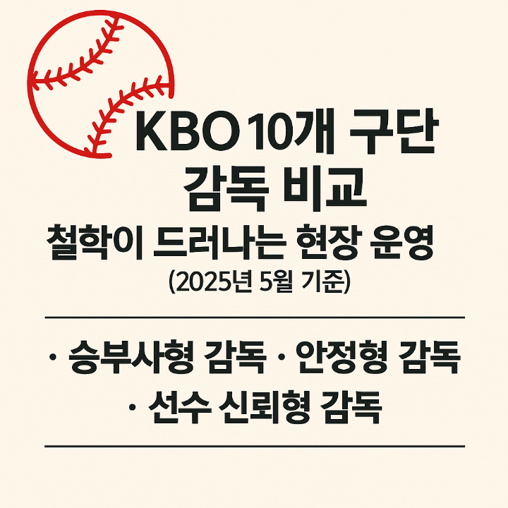 KBO 감독 스타일 비교