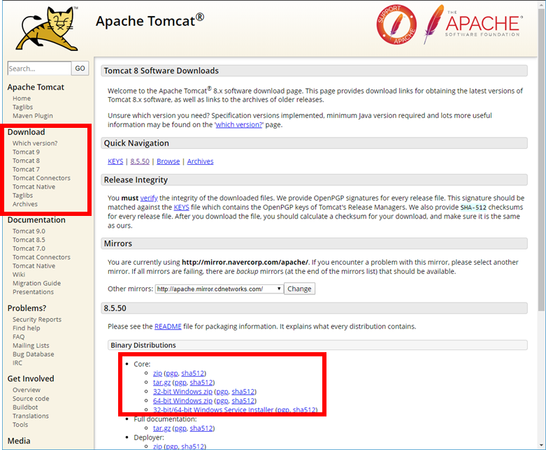 apache tomcat 8 download for windows 64 bit
