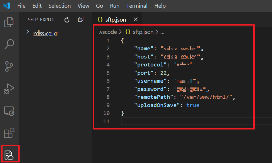Visual studio code sftp настройка