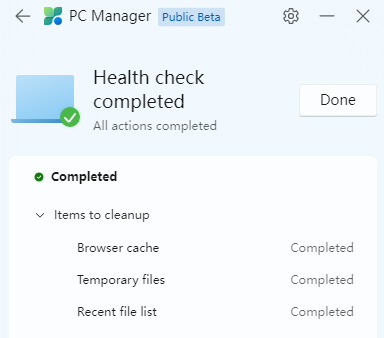 윈도우 최적화 프로그램 Microsoft PC Manager 다운로드 및 사용법 13 ywAAAAAAQABAAACAUwAOw==