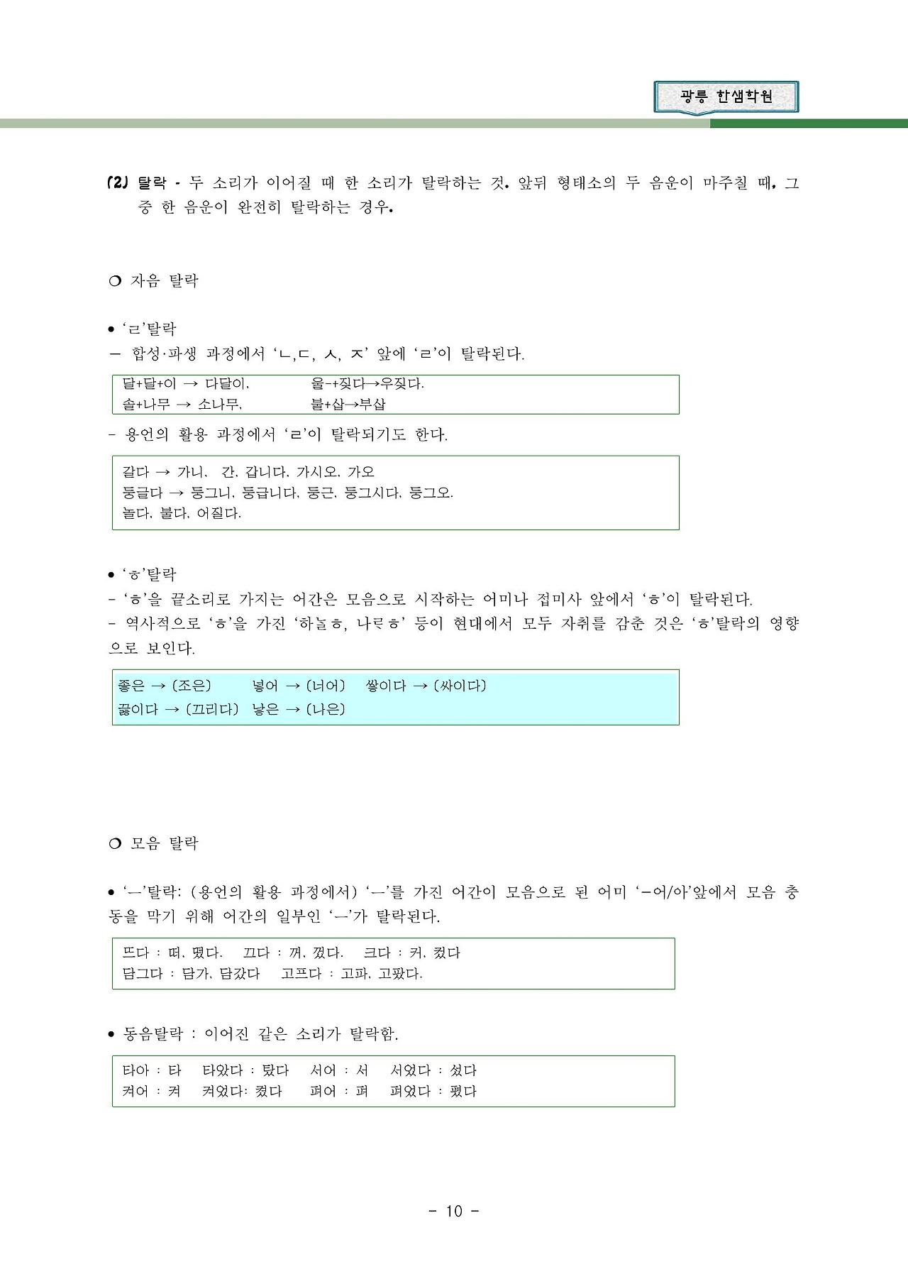 국어 문법 정리 : 음운의 변동(비음, 유음, 구개음, 비음화, 유음화, 개구음화, 경음화, 음절의 끝소리 규칙, 자음군 단순화 ...