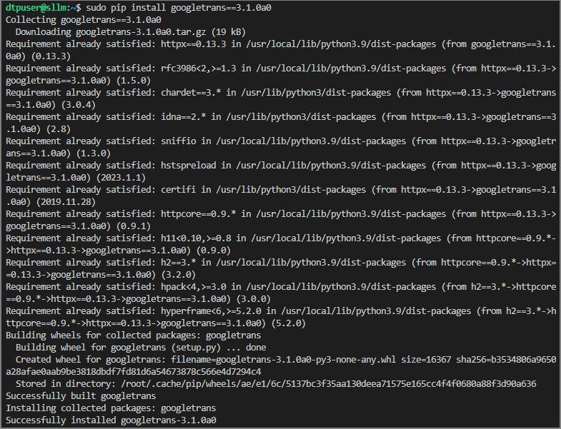 googletrans : 무료 google 번역 Python 라이브러리