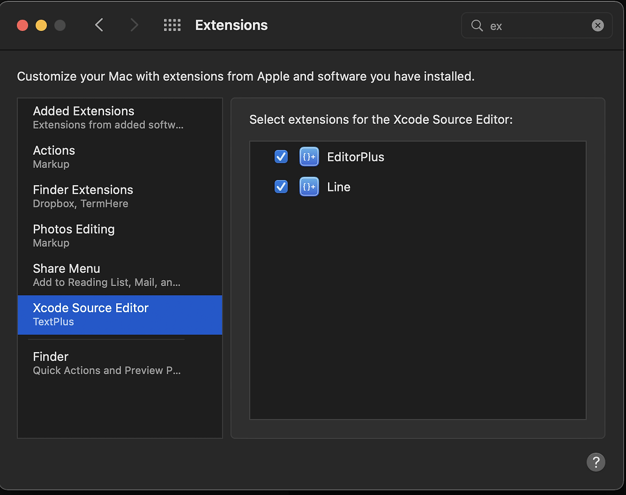 Xcode Extension이 사라진 경우 해결방법 — hsleedevelop