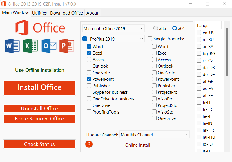 Oinstall exe office 2013 2019 c2r install v7 0 0
