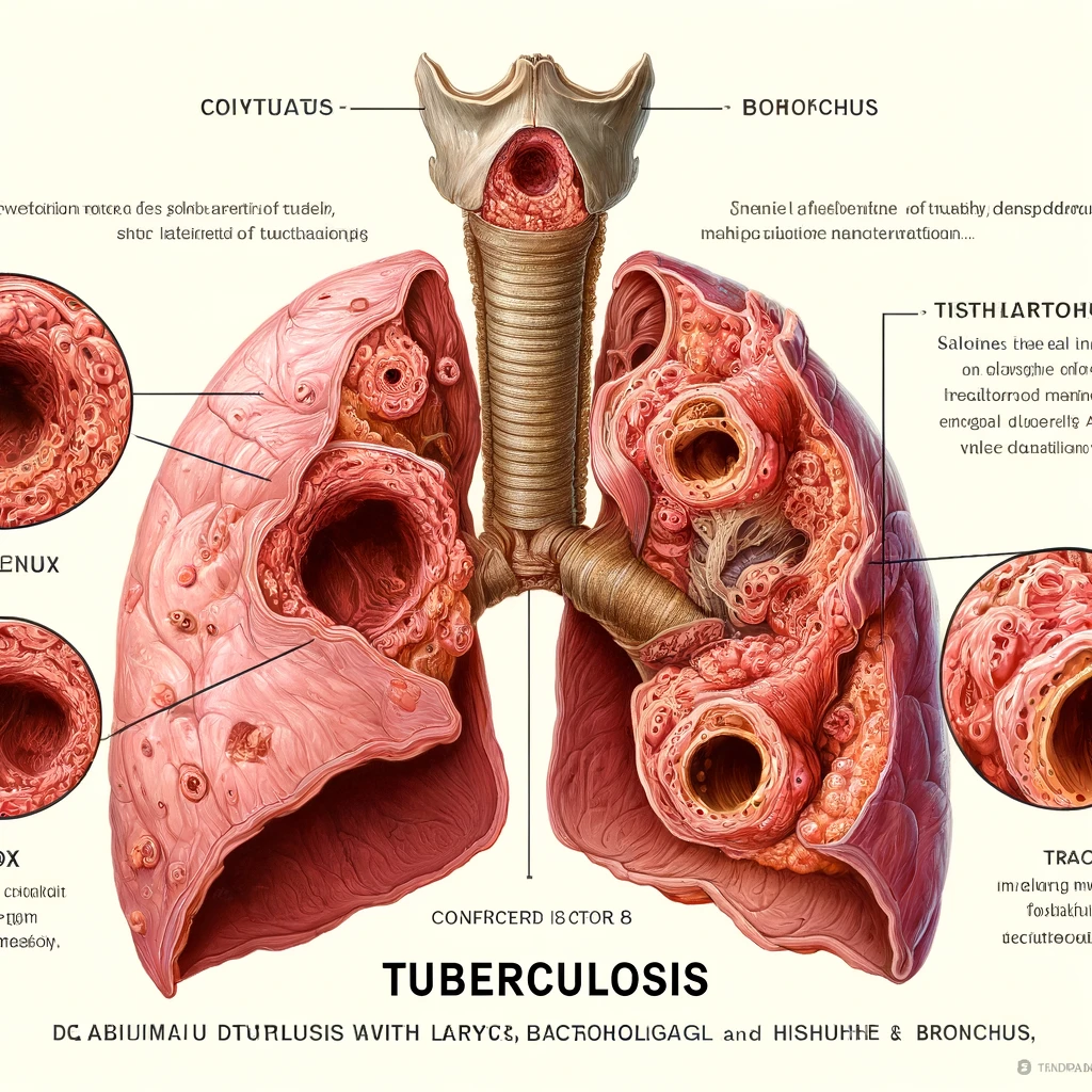 A15.50 세균학적 및 조직학적으로 확인된 공동이 있는 후두, 기관 및 기관지의 결핵(Tuberculosis of larynx with cavitation, trachea and bronchus with cavitation, confirmed bacteriologically and histologically)