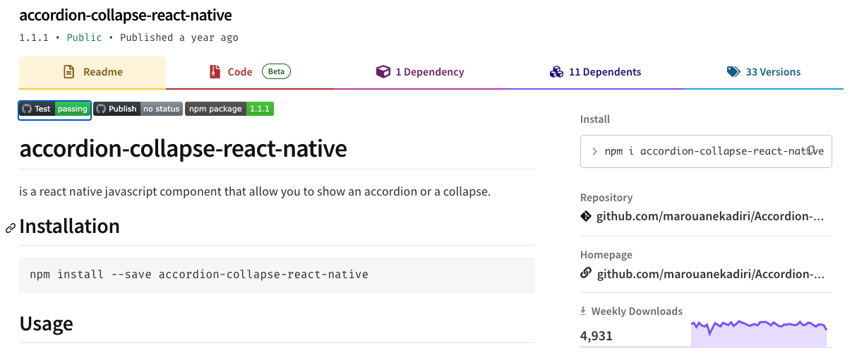React Native accordion(아코디언) 만들기