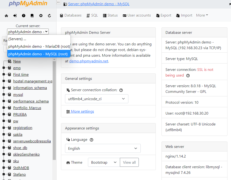 demo sakila database