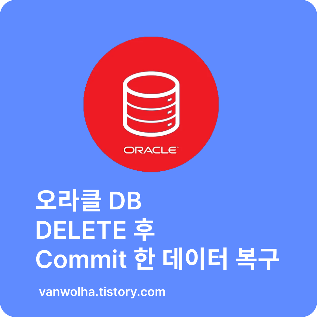[Oracle] 오라클 DB DELETE 후 Commit 한 데이터 복구