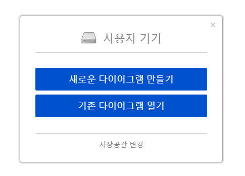 draw.io 사용법, 초보자를 위한 간편한 다이어그램 제작 가이드 - 무료 2 새로운 프로젝트 기존 프로젝트 열기