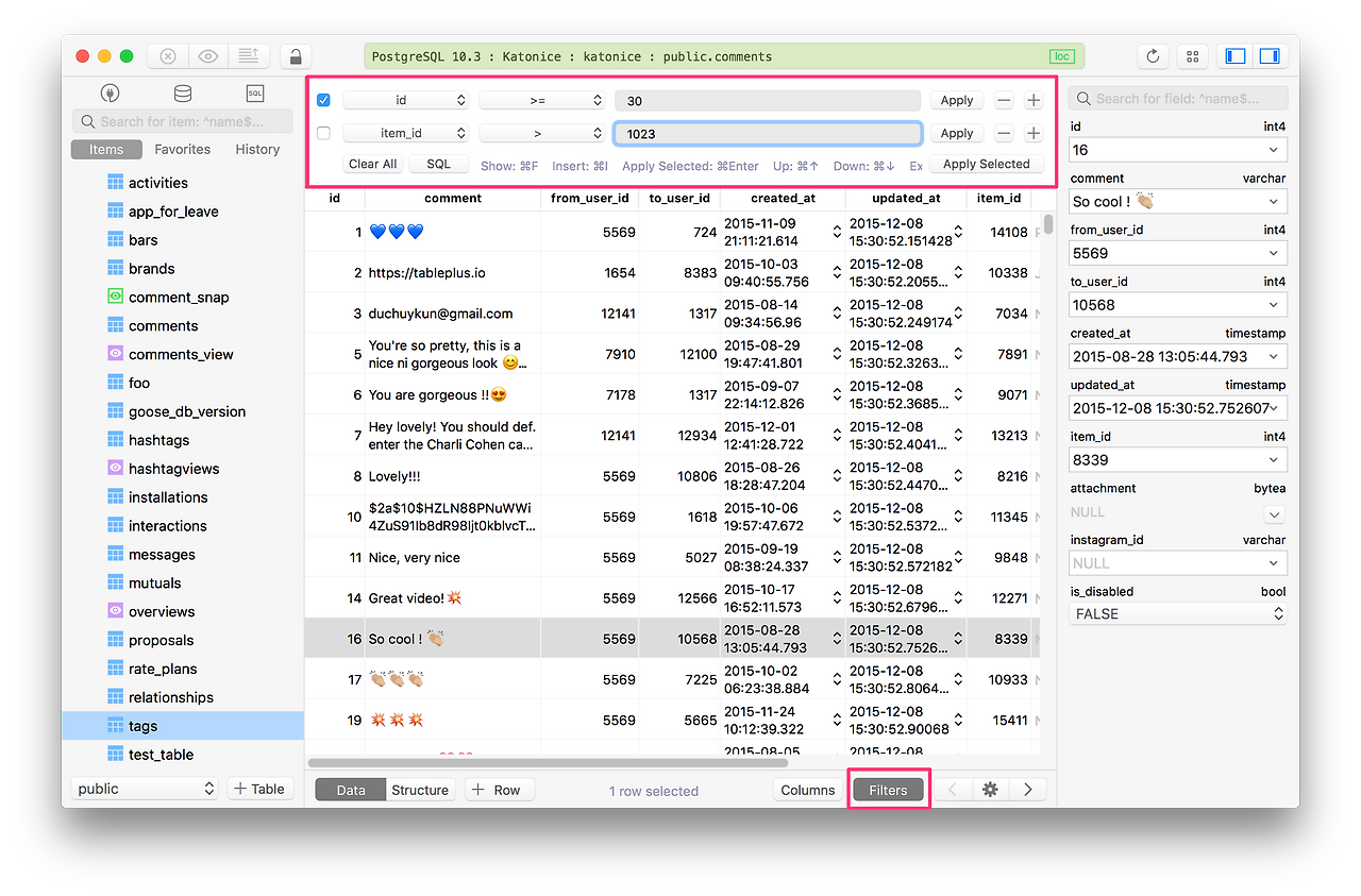 reviews of postgresql client
