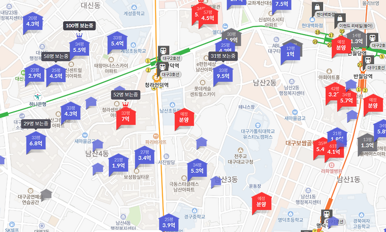 대구 중구 인구수 (동별 인구, 전출입, 연령별 인구 비율)