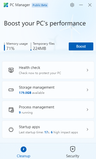 윈도우 최적화 프로그램 Microsoft PC Manager 다운로드 및 사용법 8 ywAAAAAAQABAAACAUwAOw==