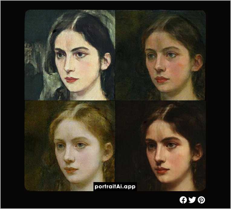 Portrait AI 초상화 그려주는 무료 AI 프로그램 사이트 5 카리나 초상화