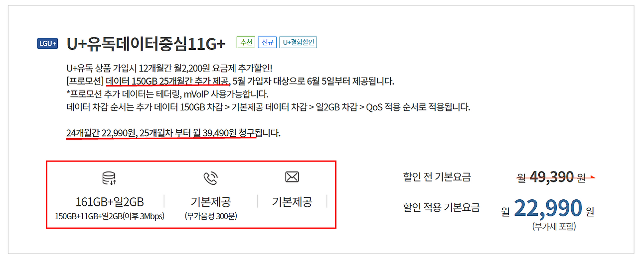 5월 알뜰폰 무제한 데이터 프리티 24개월 요금제 추천 (U+ 유독데이터중심11G+) 2 ywAAAAAAQABAAACAUwAOw==