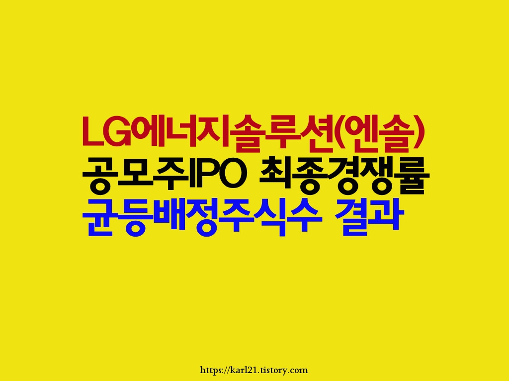 LG에너지솔루션(엔솔) 공모주IPO 청약 최종경쟁률 균등배정주식수 결과 1 ywAAAAAAQABAAACAUwAOw==