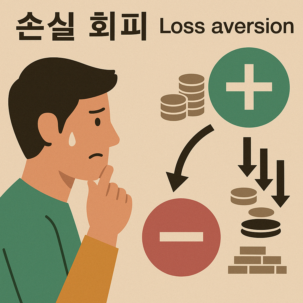 현상 유지 편향 일러스트