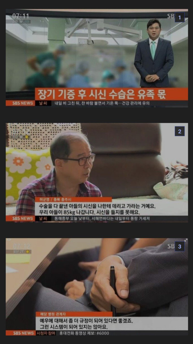충격적인 17년도 장기기증 사건과 그 비하인드