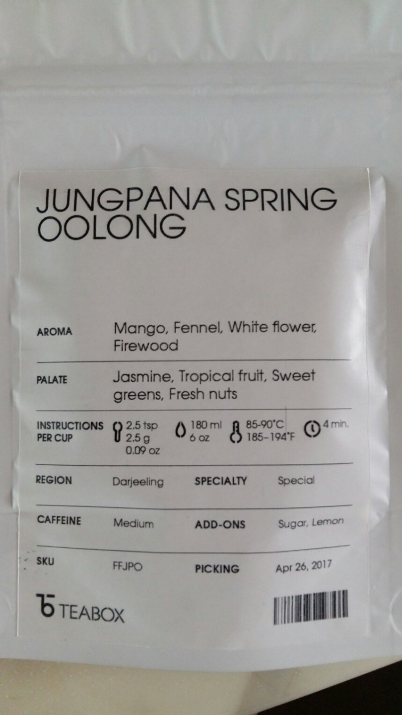 Teabox 2017 Jungpana special spring oolong SFTGFOP1 (티박스 2017 정파나